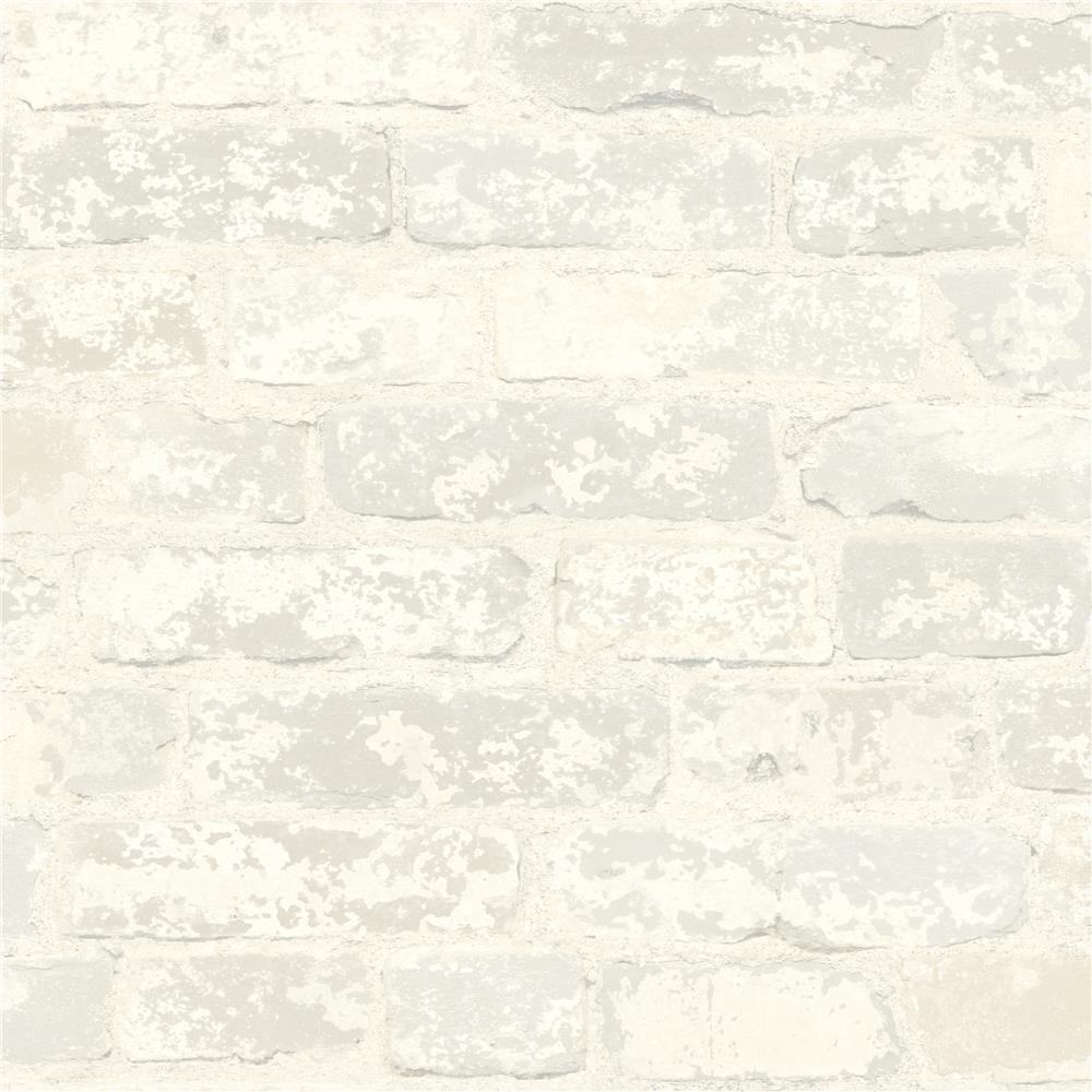 RoomMates by York RMK9038WP Stuccoed White Brick Peel And Stick Wallpaper