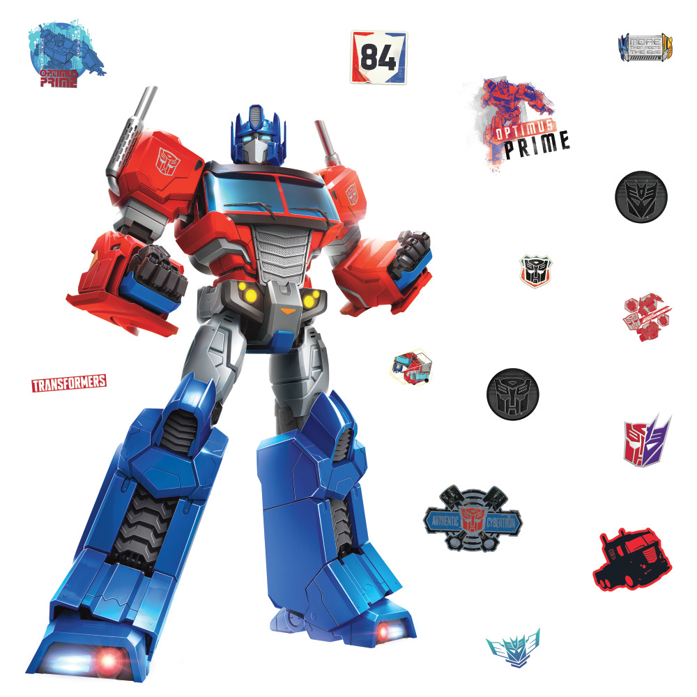 Roommates by York RMK4232GM CLASSIC OPTIMUS PRIME PEEL AND STICK GIANT WALL DECALS in blue; red; black
