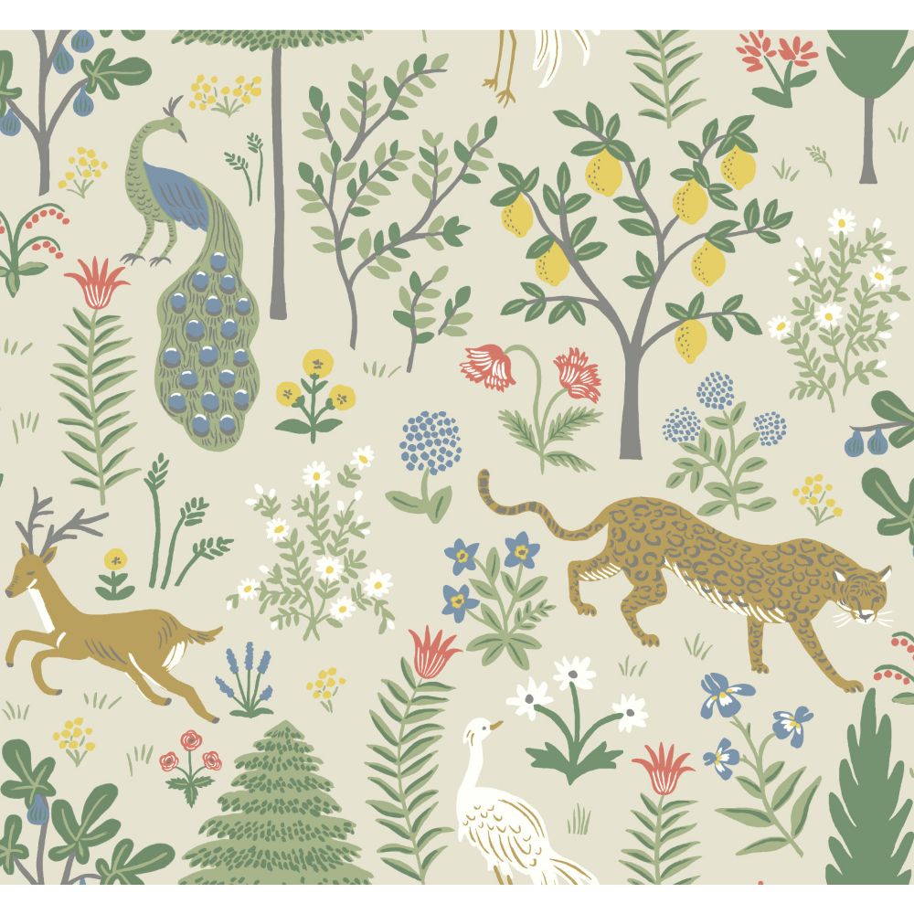 York RP7303 Rifle Paper Co. Second Edition Menagerie Wallpaper in Beige