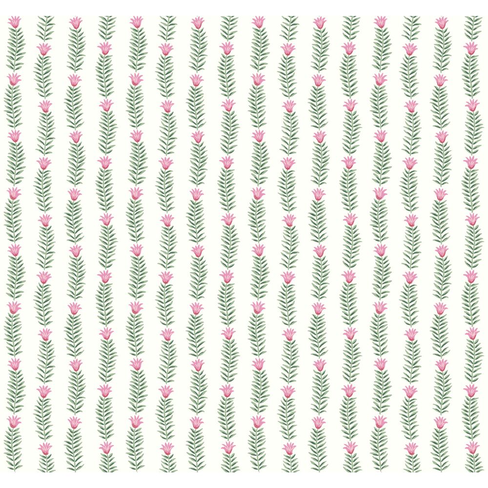 York RP7340 Rifle Paper Co. Second Edition Eden Wallpaper in White, Green