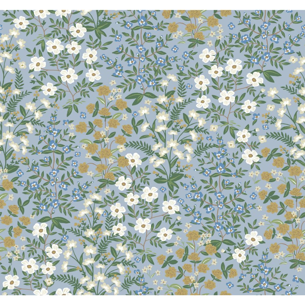 York RP7379 Rifle Paper Co. Second Edition Wildwood Garden Wallpaper in Blue, White