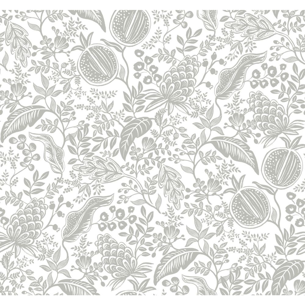 York RP7387 Rifle Paper Co. Second Edition Pomegranate Wallpaper in White, Black