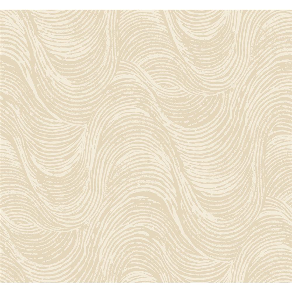 Ronald Redding by York SD3700 Masterworks Great Wave Wallpaper - Beige