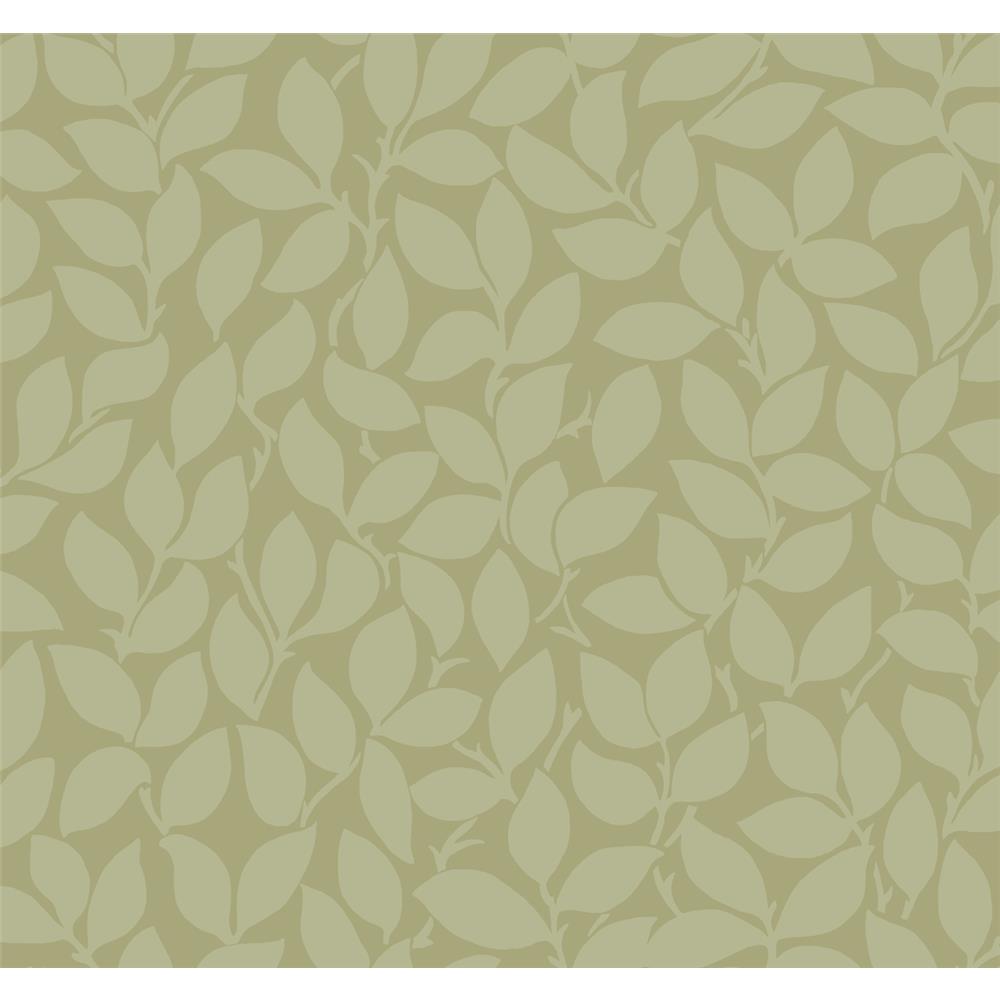 Ronald Redding by York SD3767 Masterworks Leaf and Vine Wallpaper - Sage