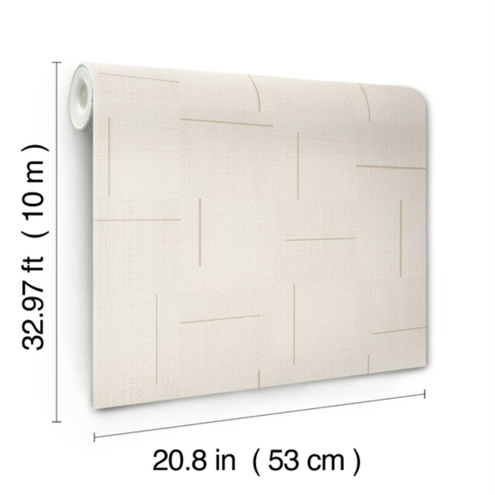 York SI24900 Signature Textures Resource Library Linen Geo Block Weave Wallpaper