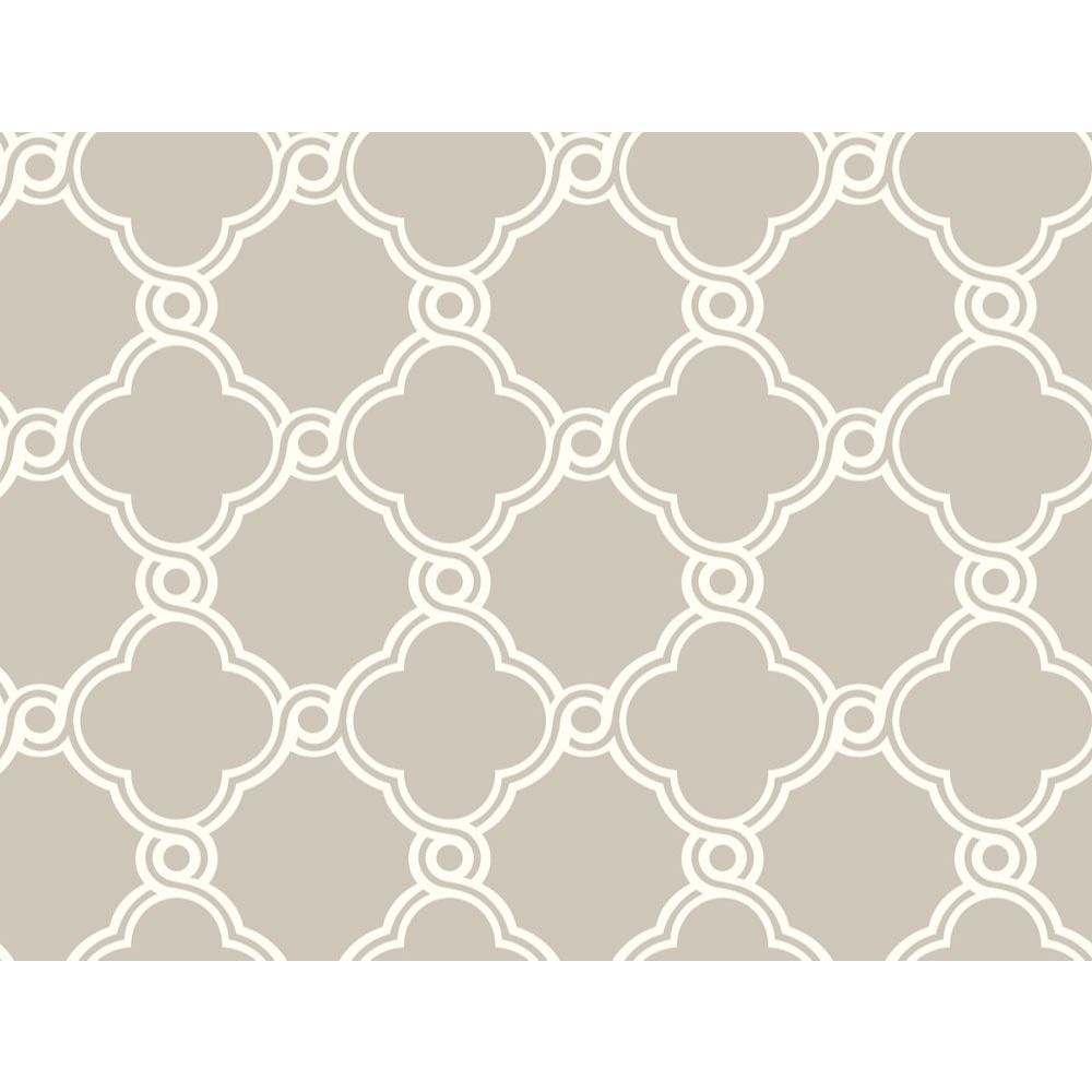 York SS2508 Silhouettes Open Trellis Wallpaper in Taupe