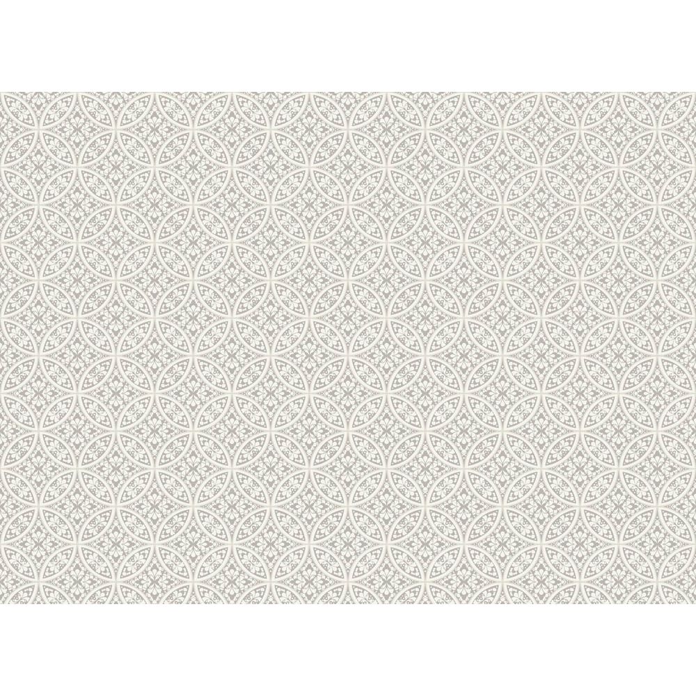 York SS2517 Silhouettes Lacey Circle Geo Wallpaper in Gray