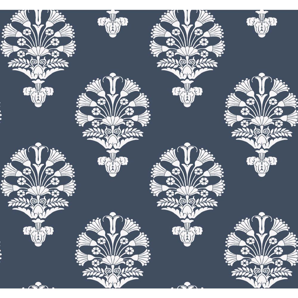 York SS2536 Silhouettes Luxor Wallpaper in Navy