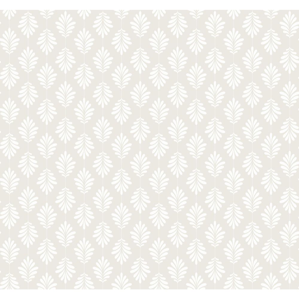 York SS2552 Silhouettes Leaflet Wallpaper in White/Gray