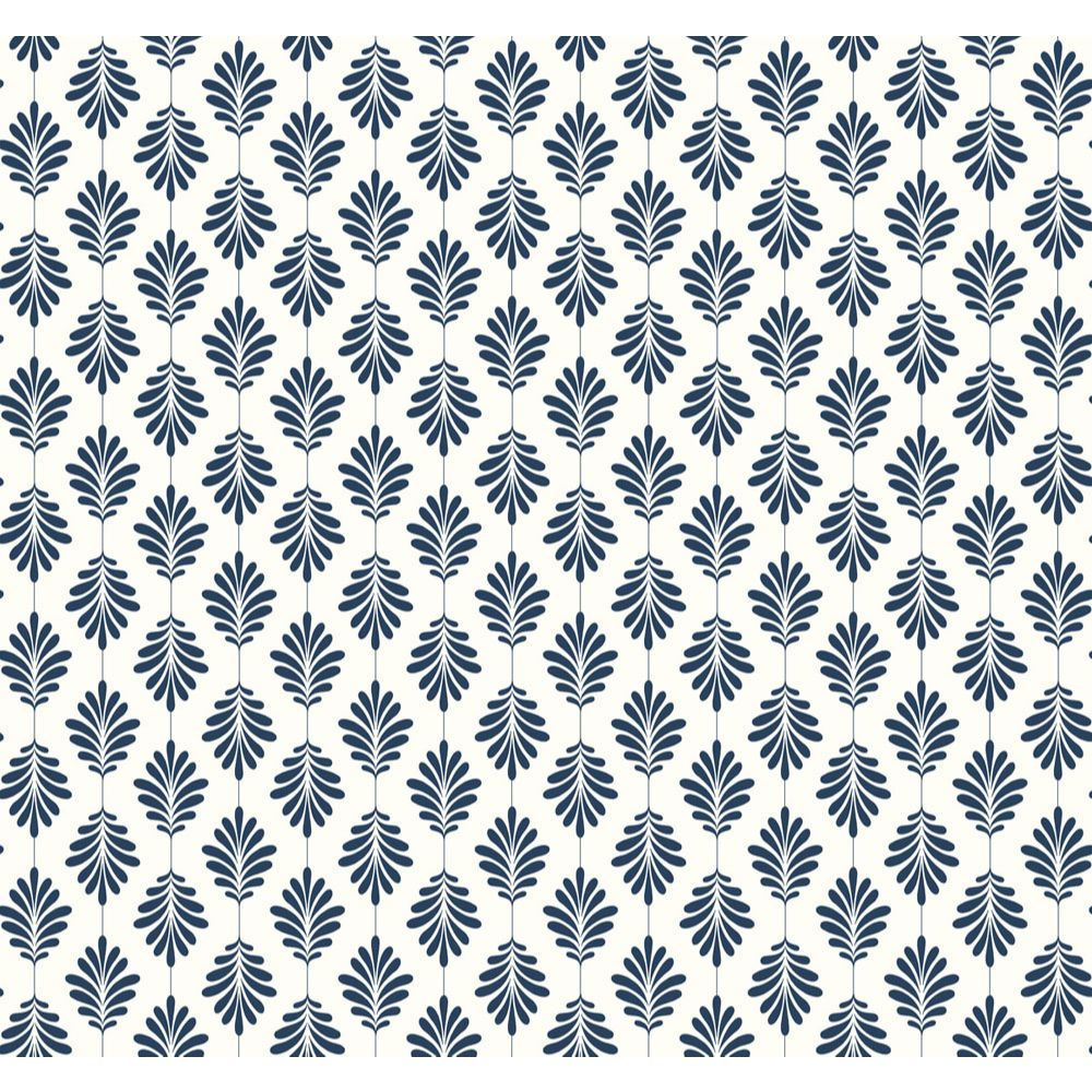 York SS2554 Silhouettes Leaflet Wallpaper in Navy