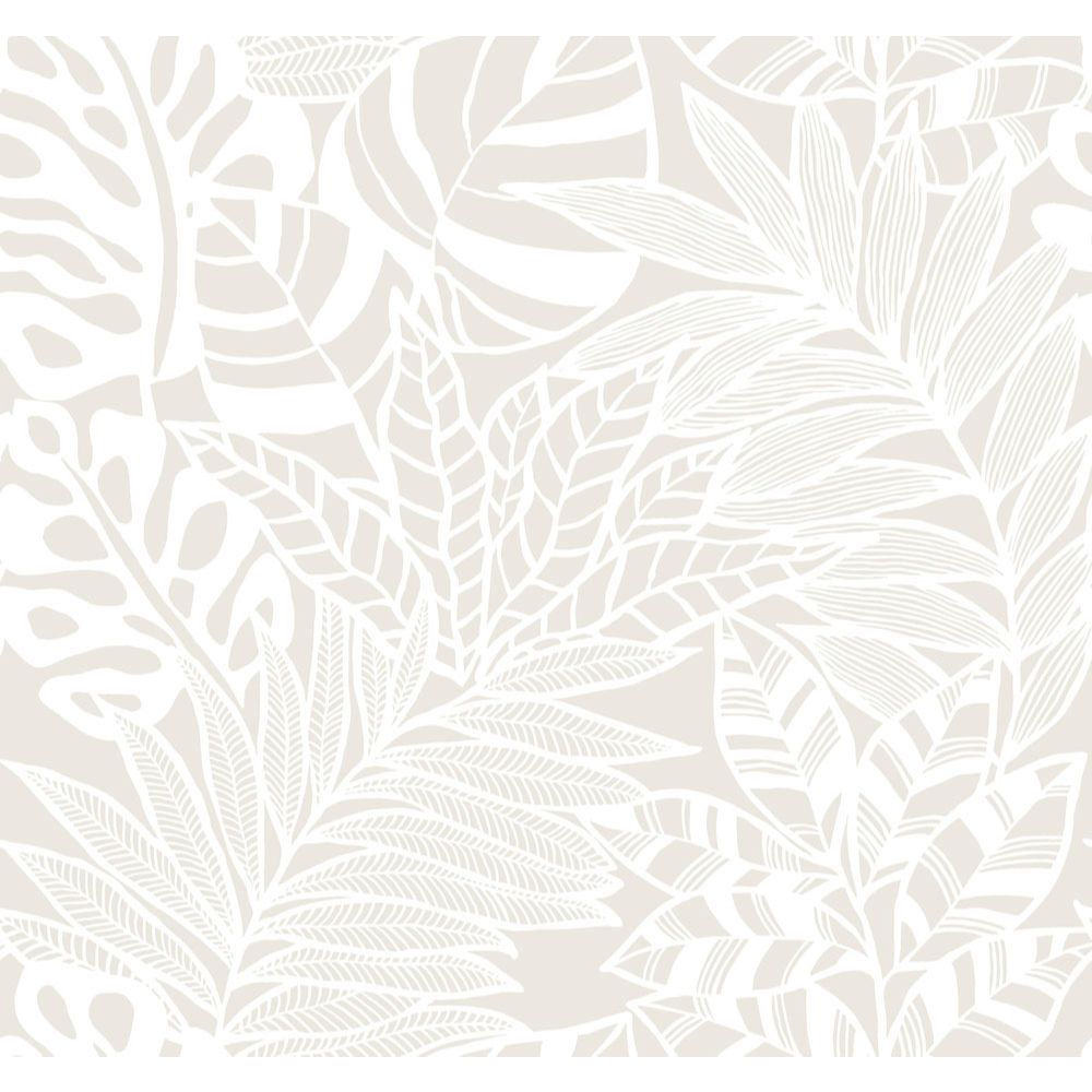 York SS2573 Silhouettes Jungle Leaves Wallpaper in White