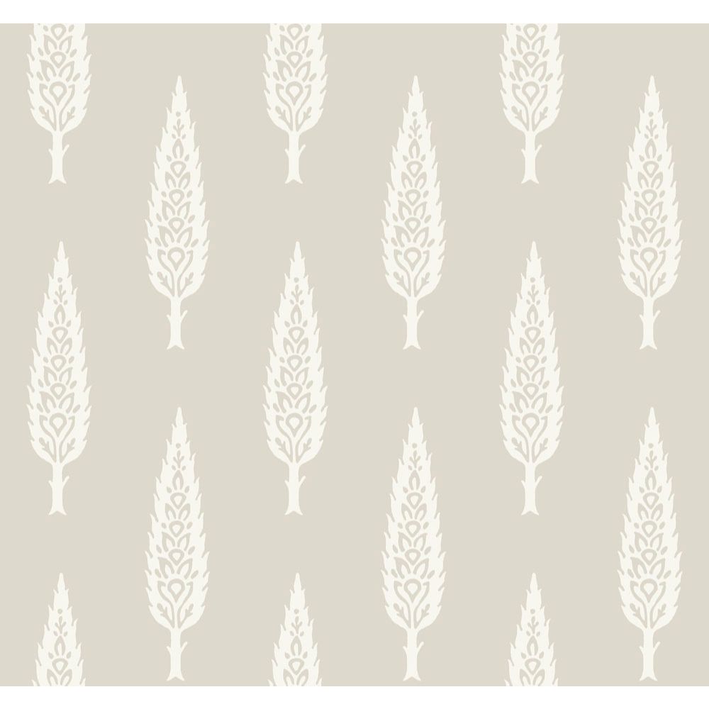York SS2606 Silhouettes Juniper Tree Wallpaper in Taupe