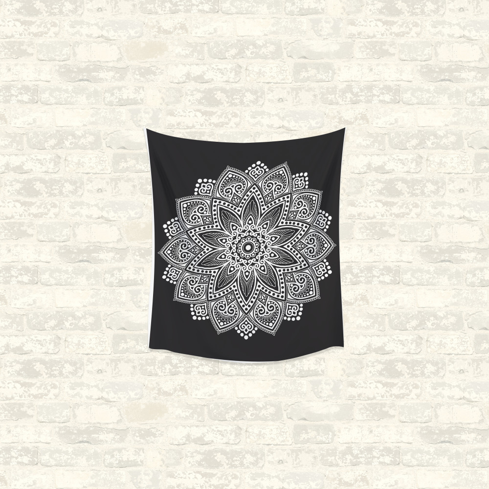 RoomMates by York TAP4107SM Mandala Small Tapestry In Black; White