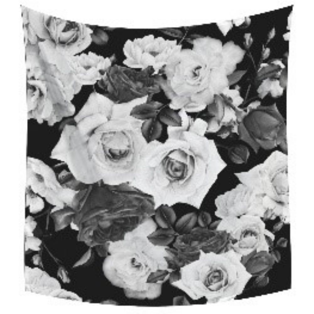 RoomMates by York TAP4887LG RoomMates Black And White Floral Tapestry