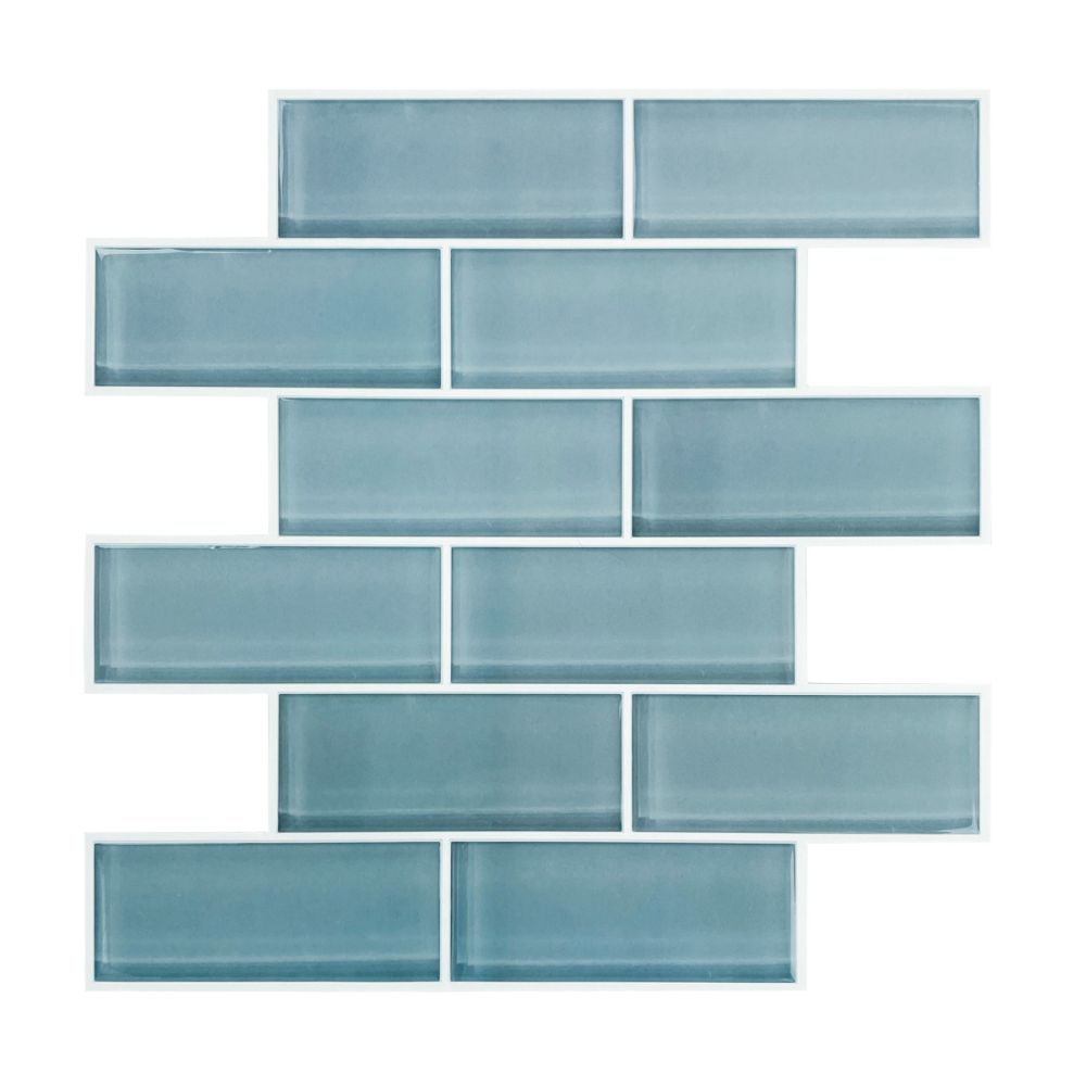 RoomMates by York TIL4980FLT RoomMates Blue Seaglass Sticktile in Blue