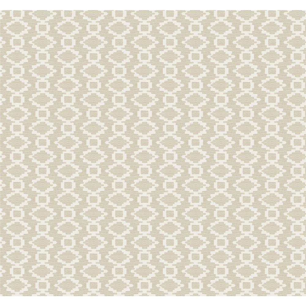 York Wallcoverings TL1981 Handpainted Traditionals Canyon Weave Wallpaper in Light Beige