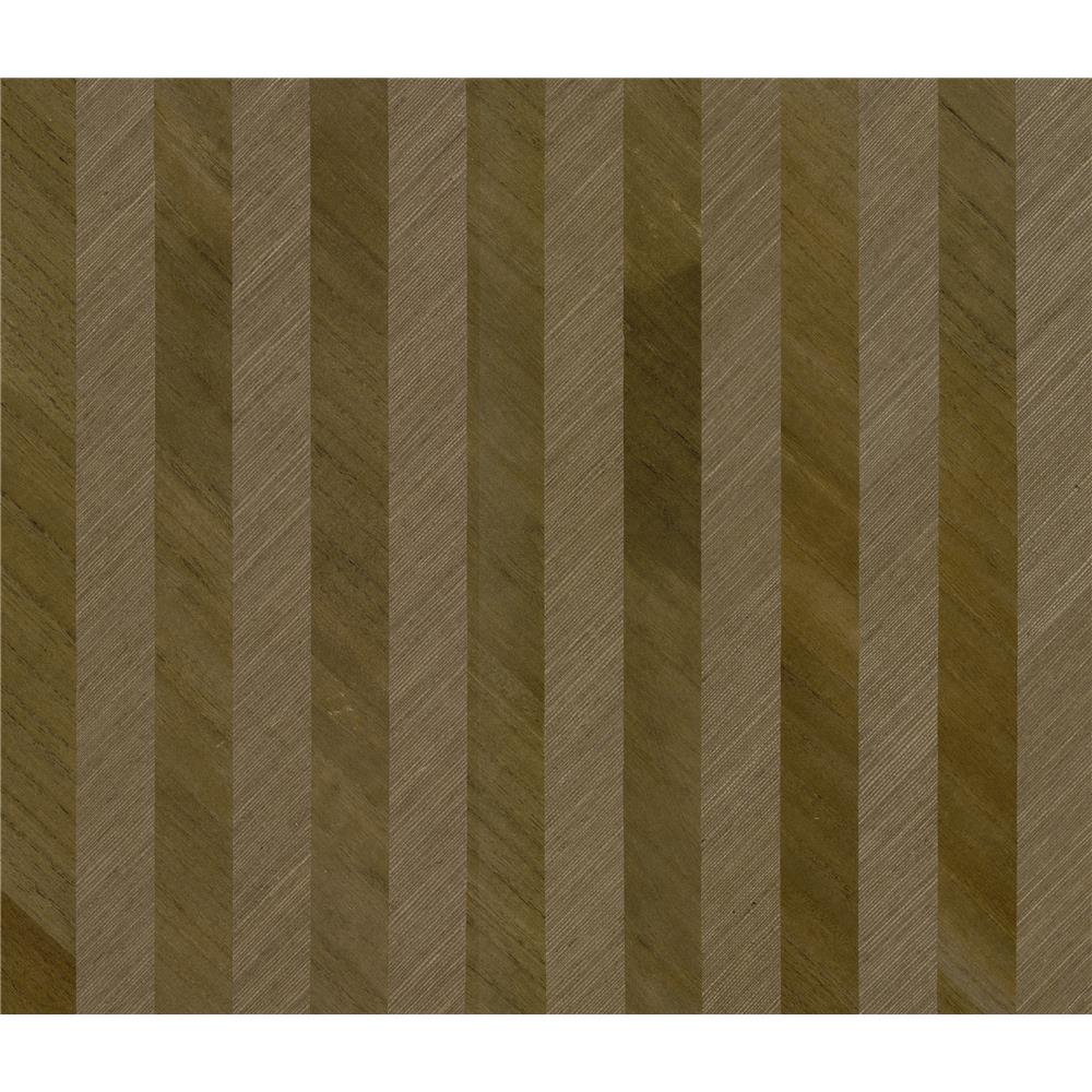York Designer Series TR4284 Ronald Redding Designs Stripes Resource Grass/Wood Stripe Wallpaper