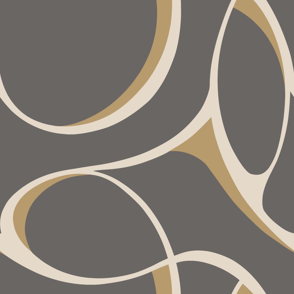 York Designer Series Y6200101 Dazzling Dimensions Elliptical Charcoal Rose Gold Blush Ovals Scrolls Swirls