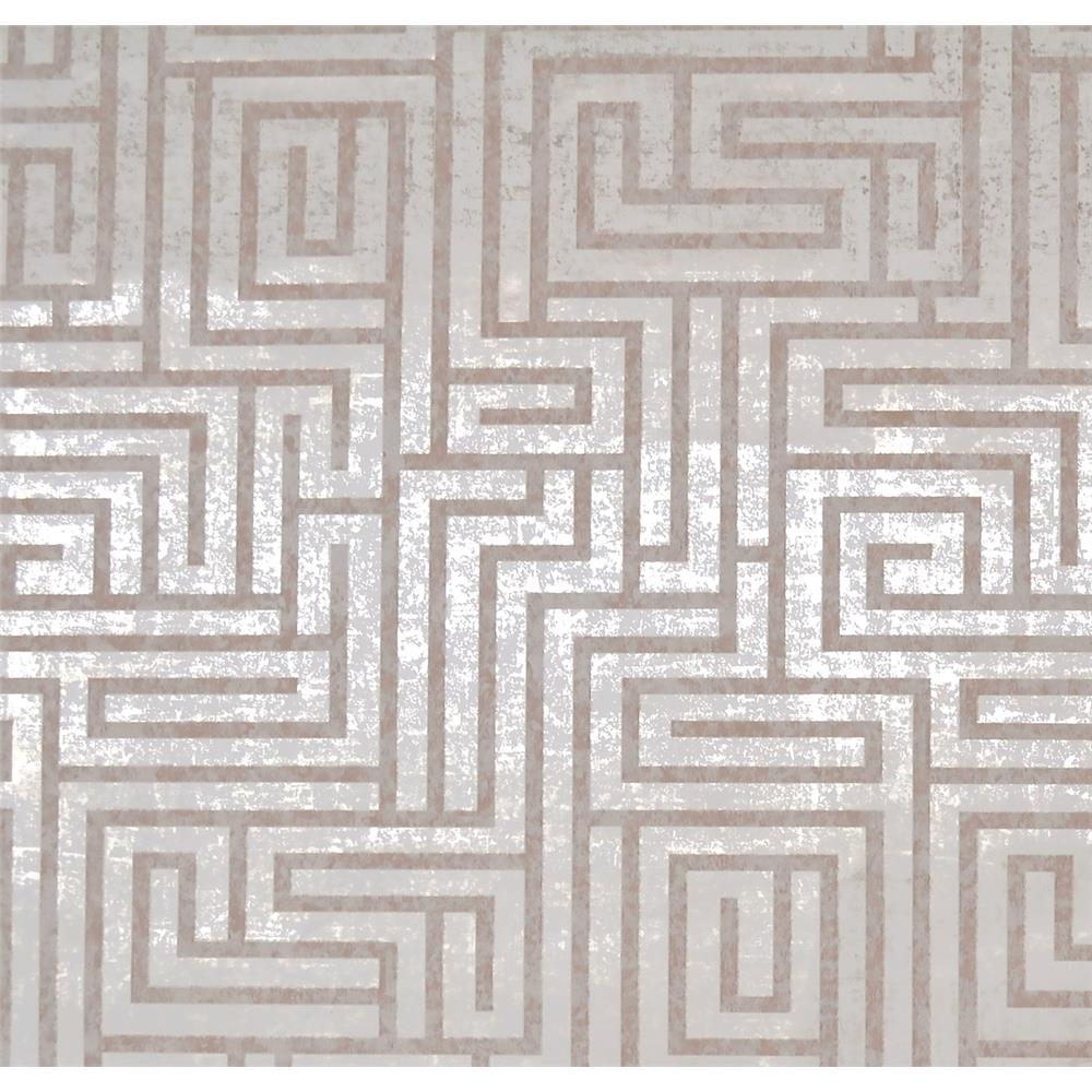 York Wallcoverings Y6220201 Mid Century A-Maze Wallpaper - White/Tan