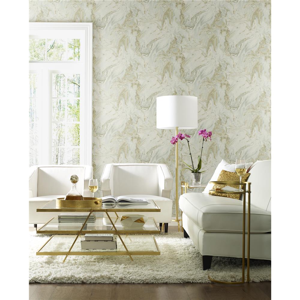 York Wallcoverings Y6231205 Natural Opalescence Oil & Marble Wallpaper