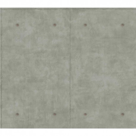 York Designer MH1553 Magnolia Home Concrete Removable Wallpaper in dark gray/copper metallic