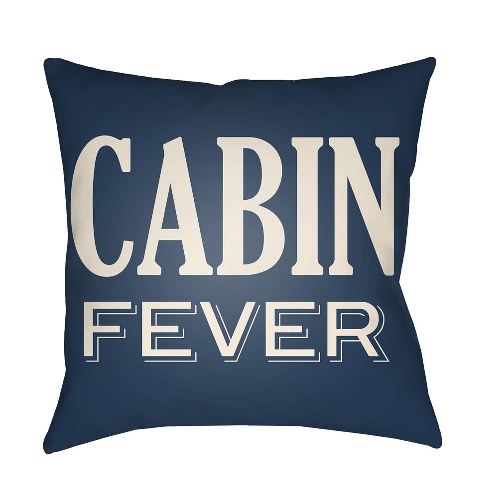 Artistic Weavers LGCB2028 Lodge Cabin Cabin Fever Pillow Poly Filled 16" x 16" in Navy Blue