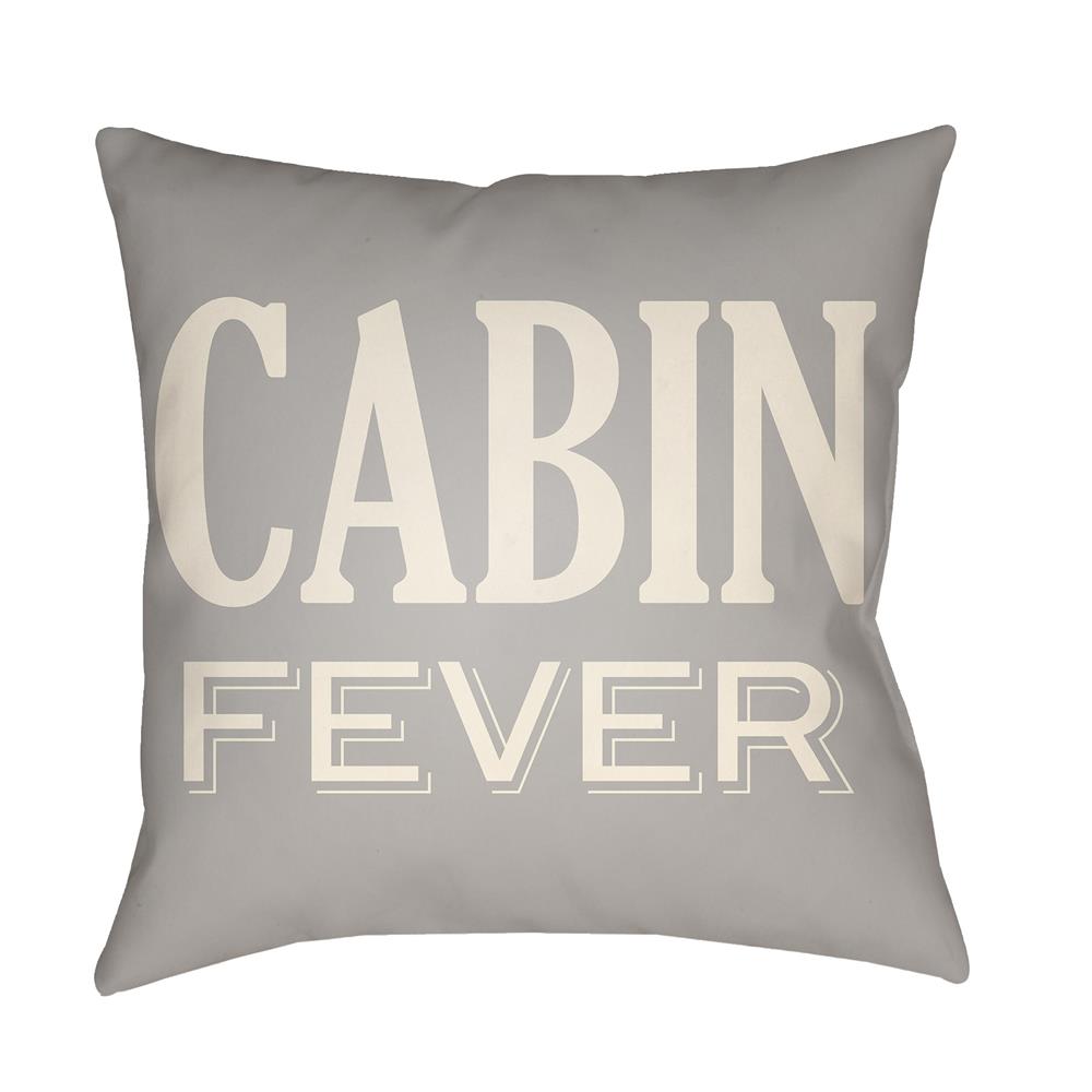 Artistic Weavers LGCB2030 Lodge Cabin Cabin Fever Pillow Poly Filled 16" x 16" in Light Gray