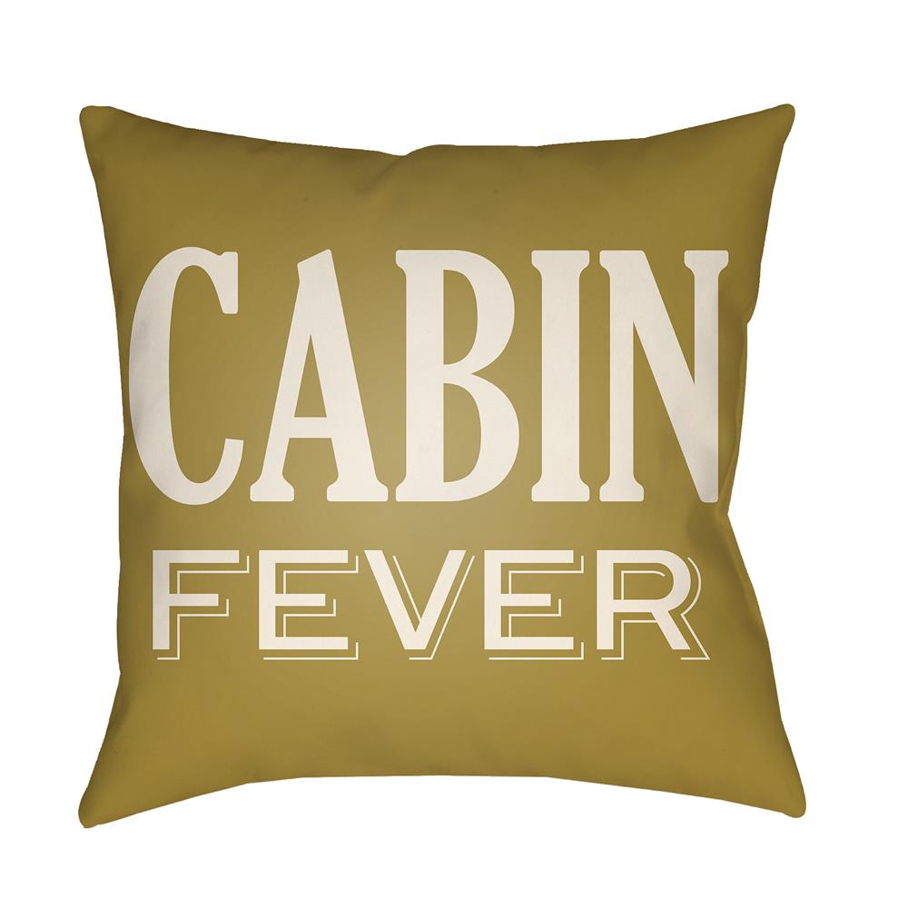 Artistic Weavers LGCB2031 Lodge Cabin Cabin Fever Pillow Poly Filled 20" x 20" in Mustard