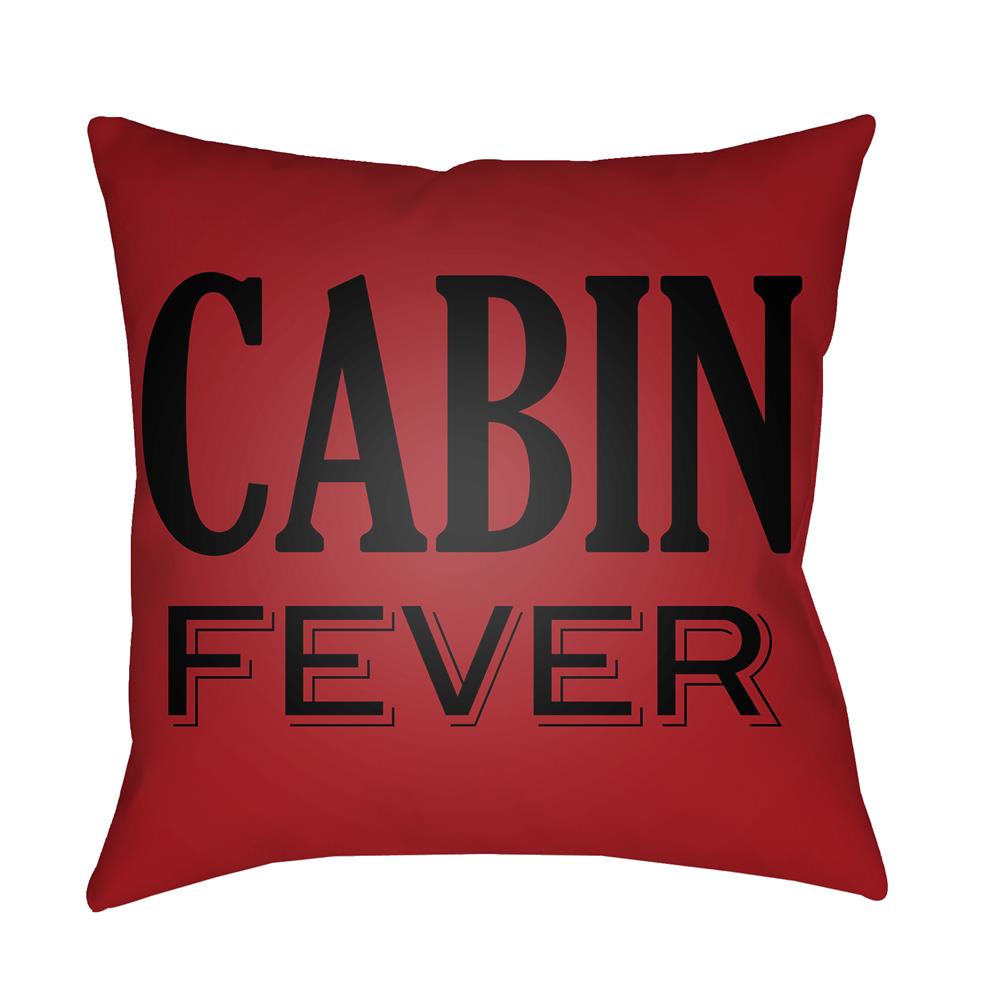 Artistic Weavers LGCB2032 Lodge Cabin Cabin Fever Pillow Poly Filled 16" x 16" in Crimson Red