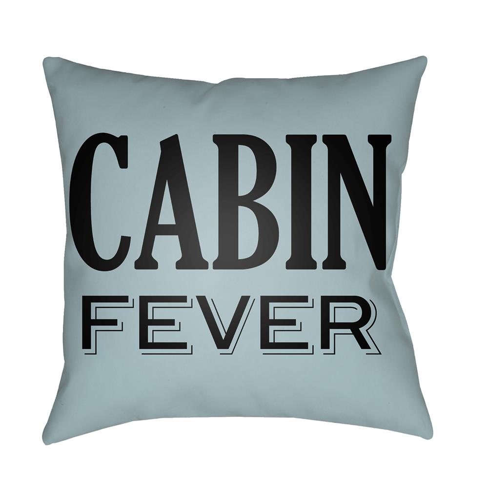Artistic Weavers LGCB2033 Lodge Cabin Cabin Fever Pillow Poly Filled 16" x 16" in Light Blue