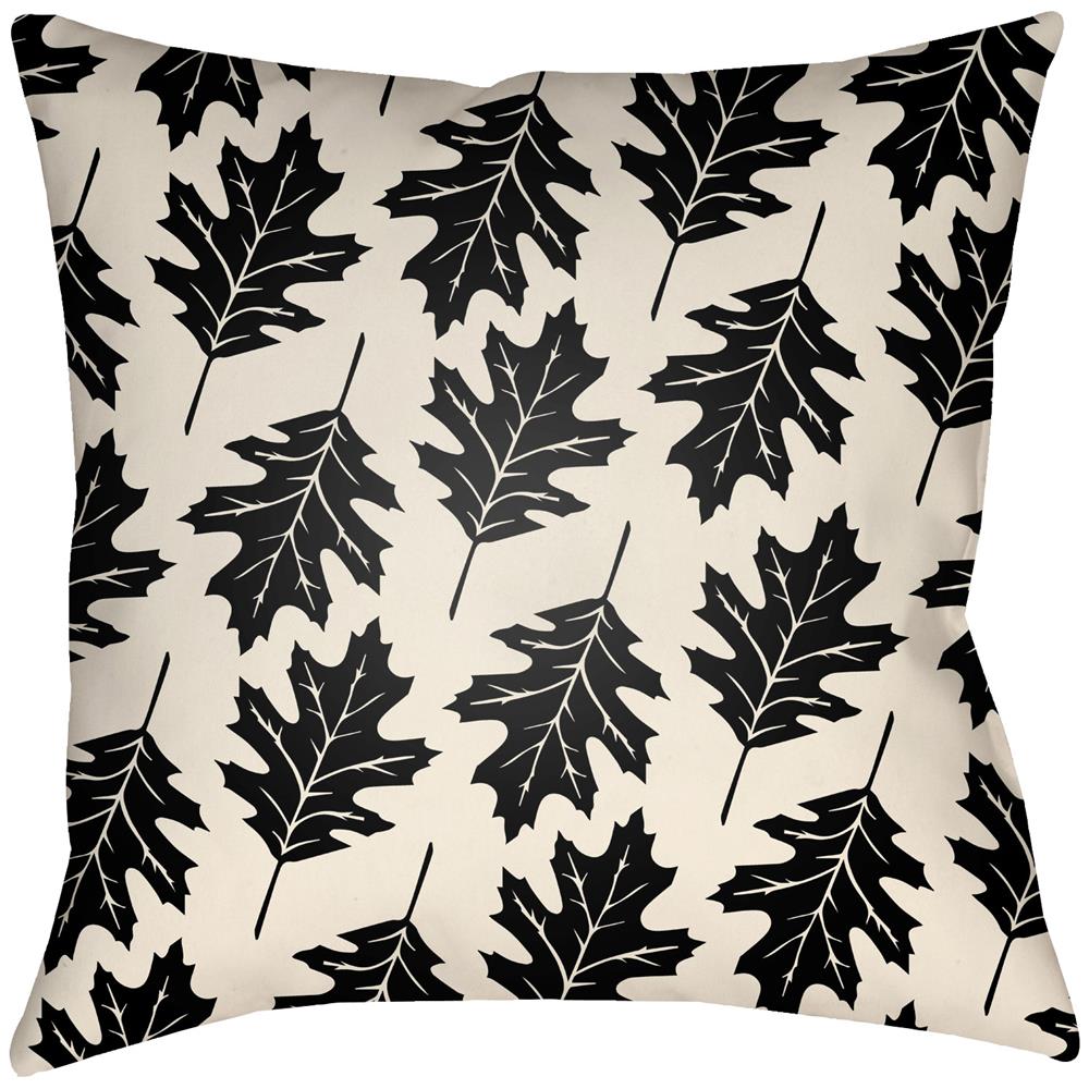 Artistic Weavers LGCB2077 Lodge Cabin Autumn Pillow Poly Filled 16" x 16" in Onyx Black