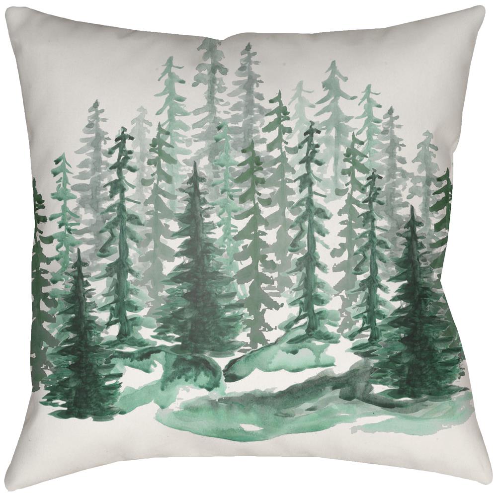 Artistic Weavers LGCB2080 Lodge Cabin Balsam Pillow Poly Filled 16" x 16" in Forest Green