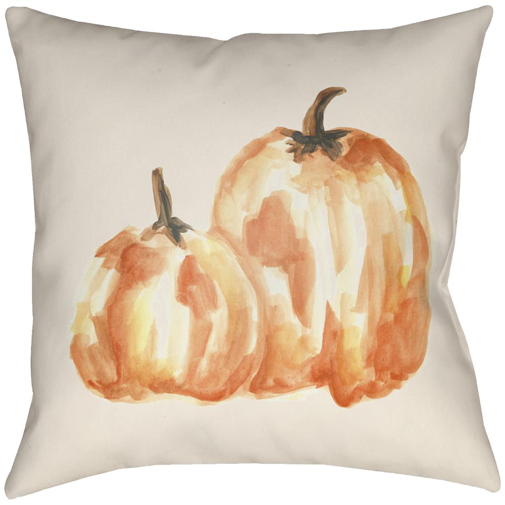Artistic Weavers LGCB2084 Lodge Cabin Pumpkin Spice Pillow Poly Filled 20" x 20" in Tangerine