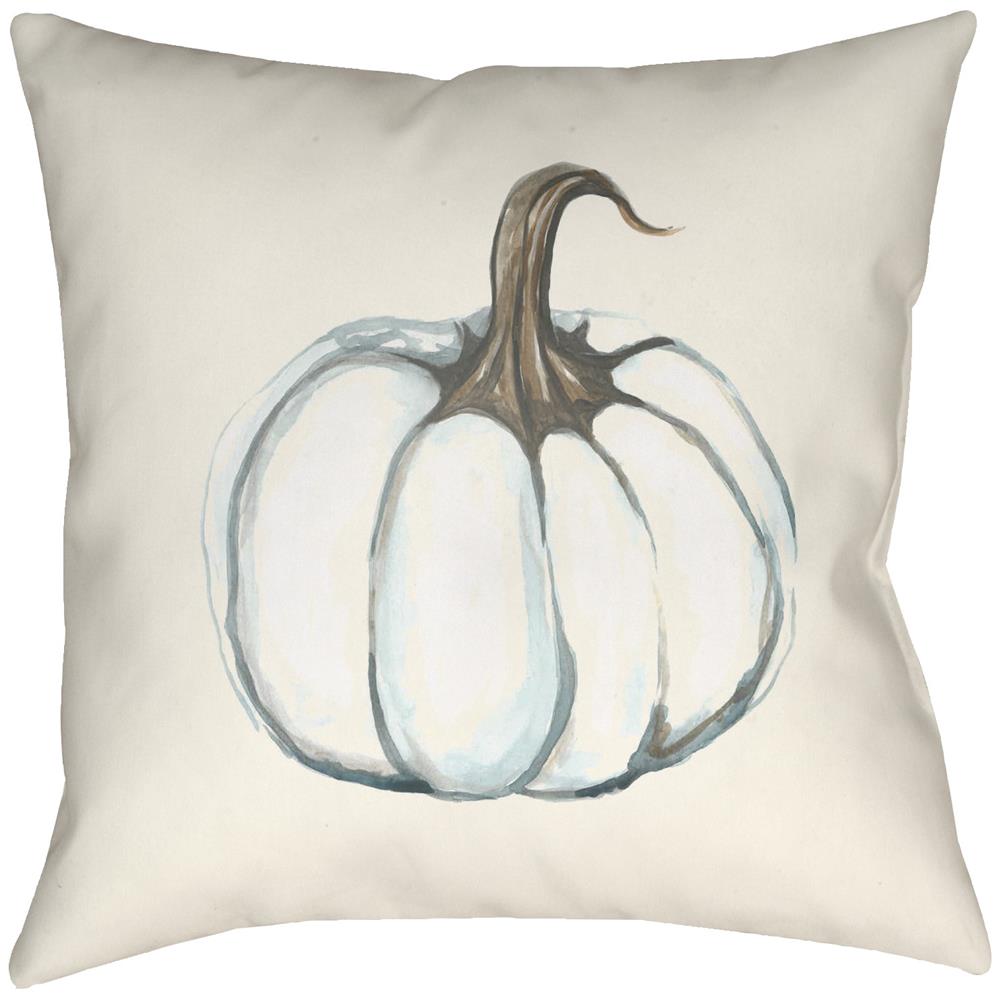 Artistic Weavers LGCB2086 Lodge Cabin Pumpkin Pillow Poly Filled 20" x 20" in Ivory