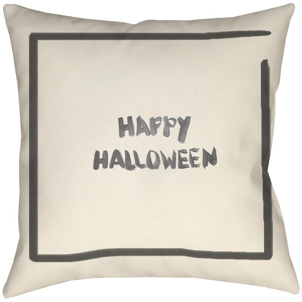 Artistic Weavers LGCB2093 Lodge Cabin Halloween Pillow Poly Filled 16" x 16" in Onyx Black