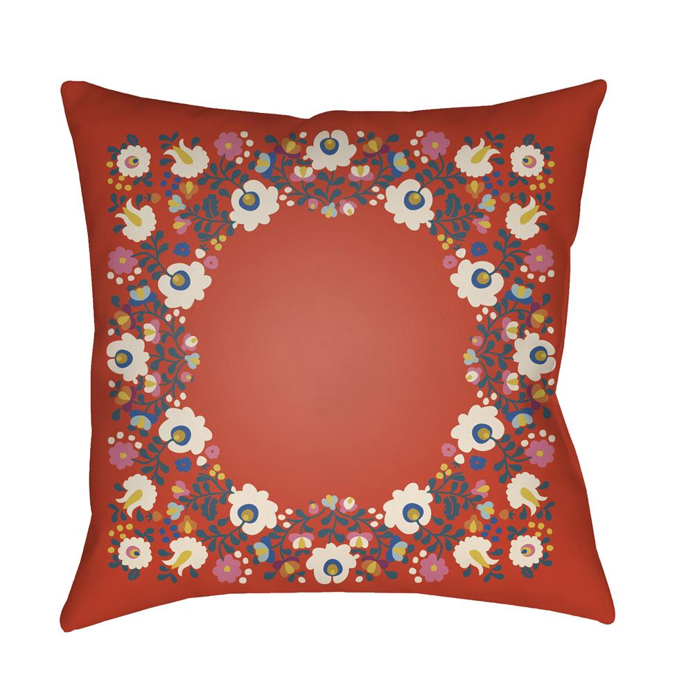 Artistic Weavers LOTA1308 Lolita Camila Pillow Poly Filled 16" x 16" in Poppy Red