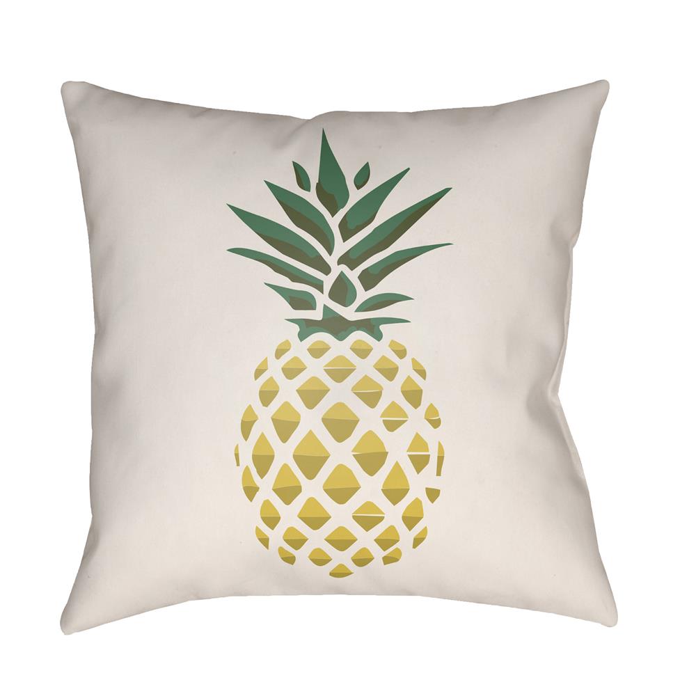 Artistic Weavers LOTA1405 Lolita Pineapple Pillow Poly Filled 16" x 16" in Bright Yellow