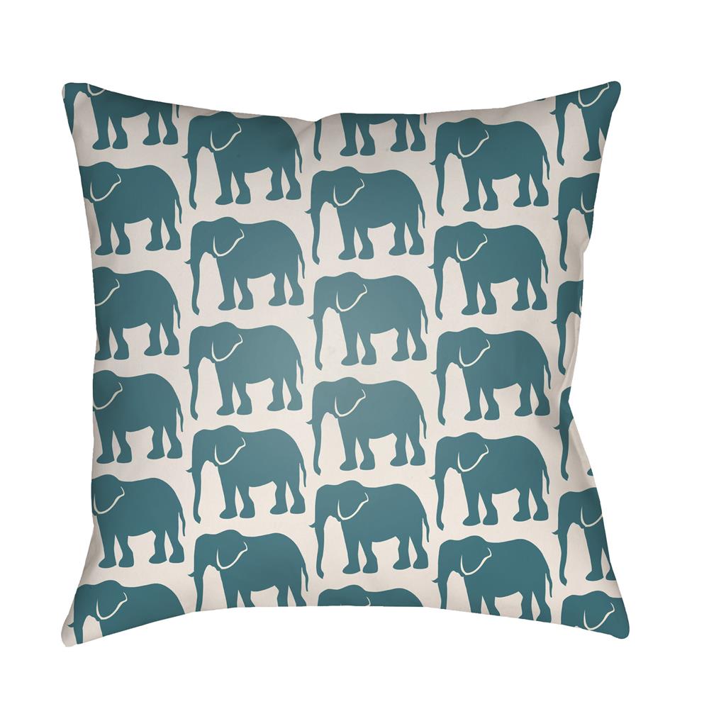 Artistic Weavers LOTA1409 Lolita Elephant Pillow Poly Filled 14" x 24" in Teal
