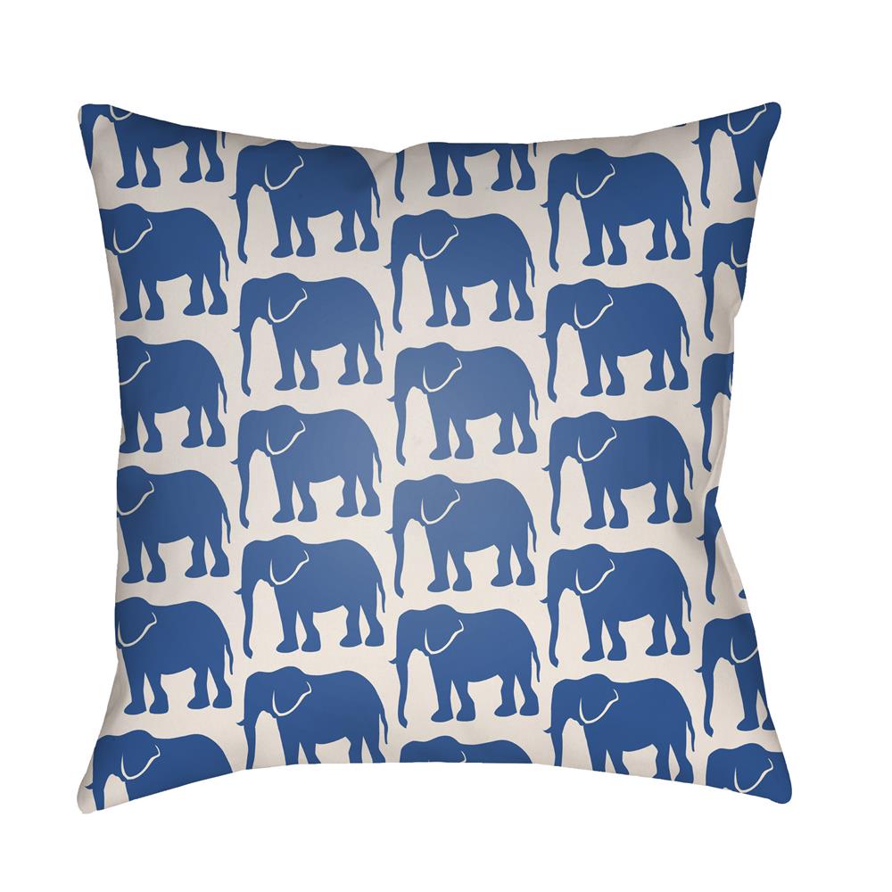 Artistic Weavers LOTA1415 Lolita Elephant Pillow Poly Filled 20" x 20" in Royal Blue