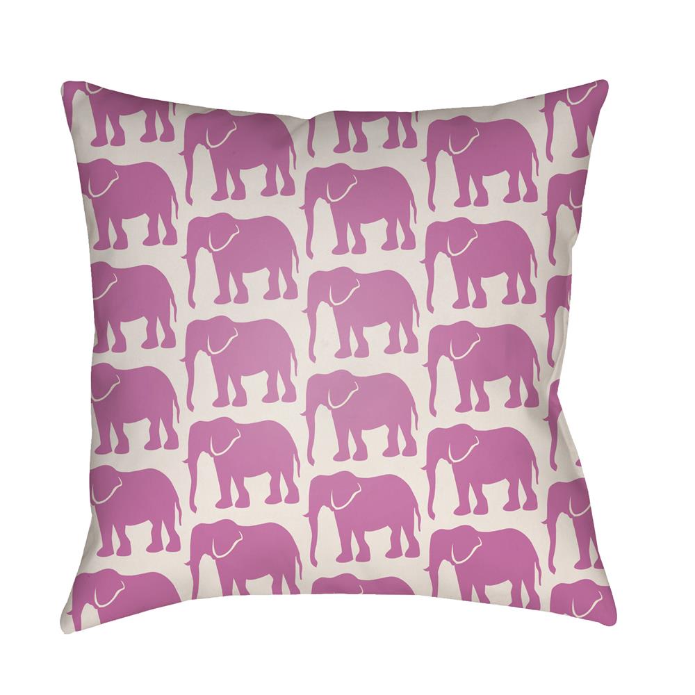 Artistic Weavers LOTA1417 Lolita Elephant Pillow Poly Filled 20" x 20" in Fuchsia