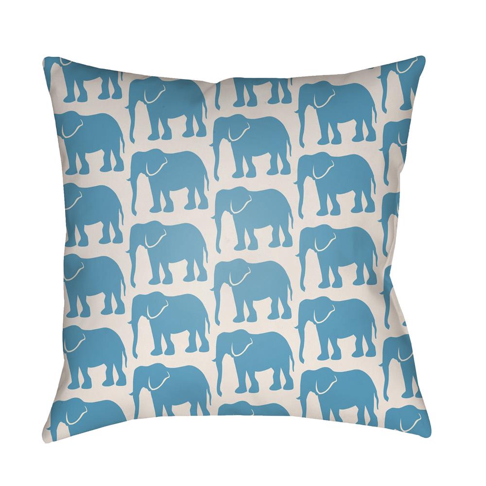 Artistic Weavers LOTA1419 Lolita Elephant Pillow Poly Filled 20" x 20" in Aqua