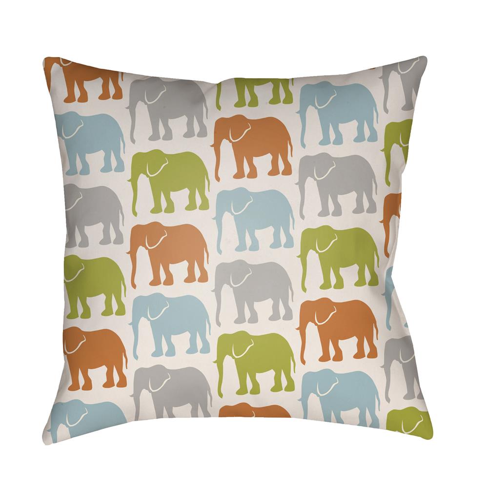 Artistic Weavers LOTA1421 Lolita Elephant Pillow Poly Filled 16" x 16" in Lime Green