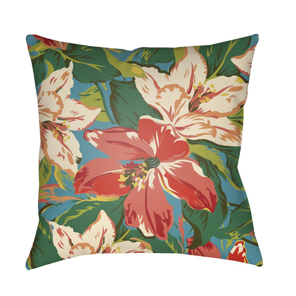 Artistic Weavers LOTA1427 Lolita Dahlia Pillow Poly Filled 20" x 20" in Poppy Red