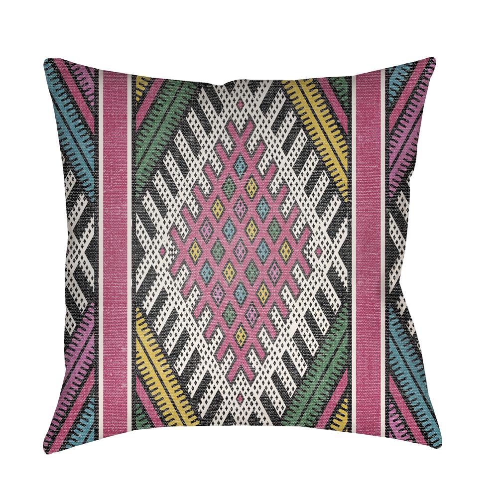 Artistic Weavers LOTA1433 Lolita Pratt Pillow Poly Filled 16" x 16" in Hot Pink