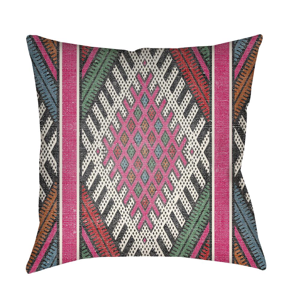 Artistic Weavers LOTA1438 Lolita Pratt Pillow Poly Filled 16" x 16" in Hot Pink