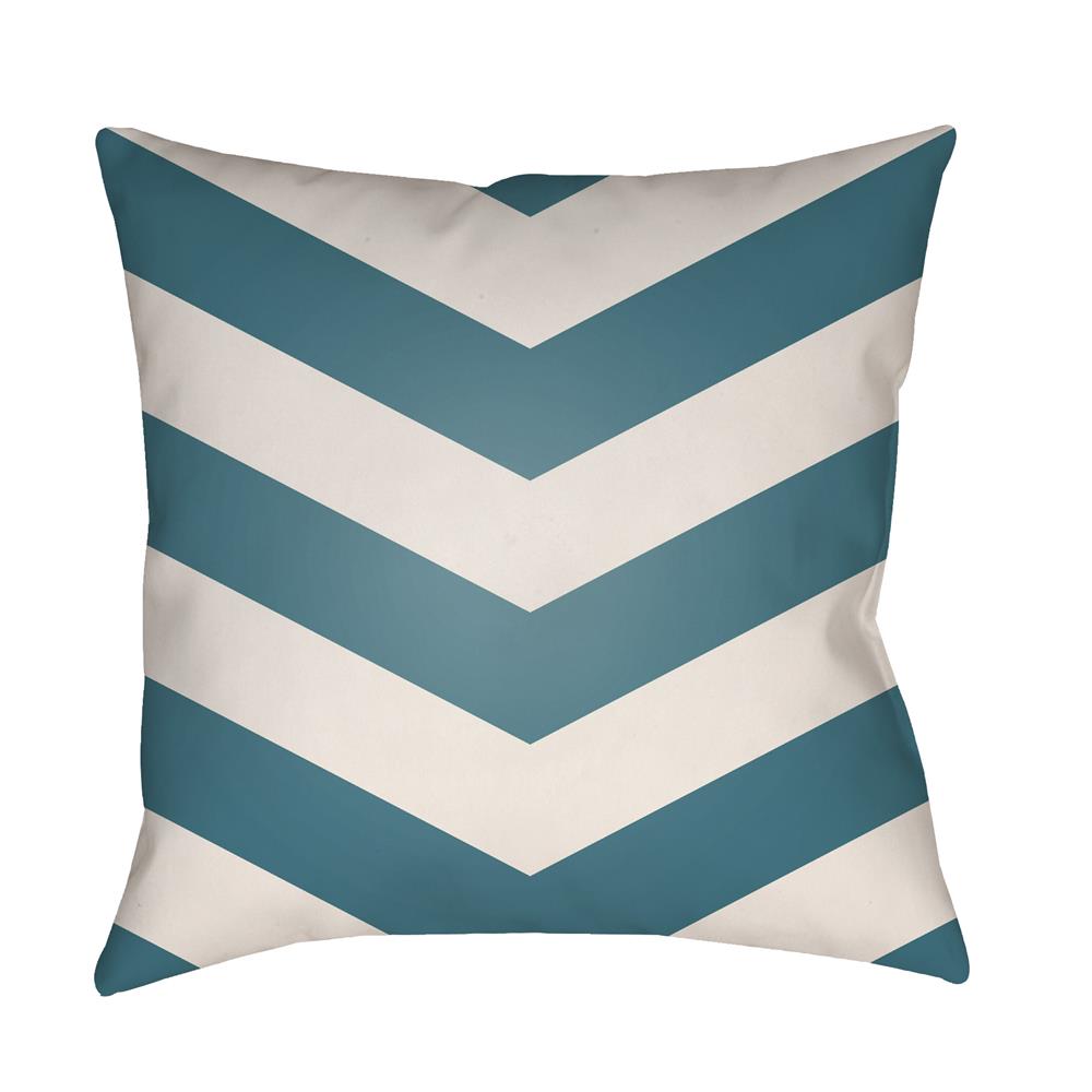 Artistic Weavers LTCH1002 Litchfield Chevron Pillow Poly Filled 20" x 20" in Teal