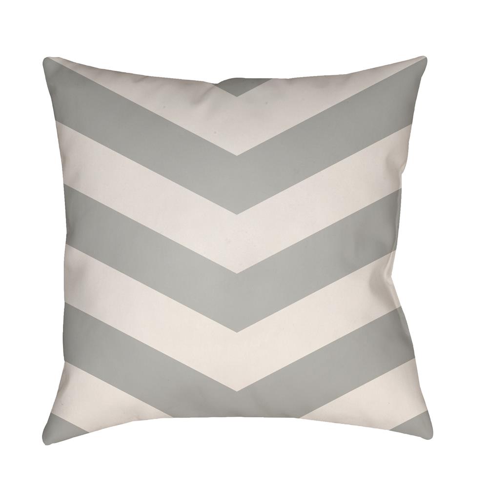 Artistic Weavers LTCH1004 Litchfield Chevron Pillow Poly Filled 20" x 20" in Light Gray