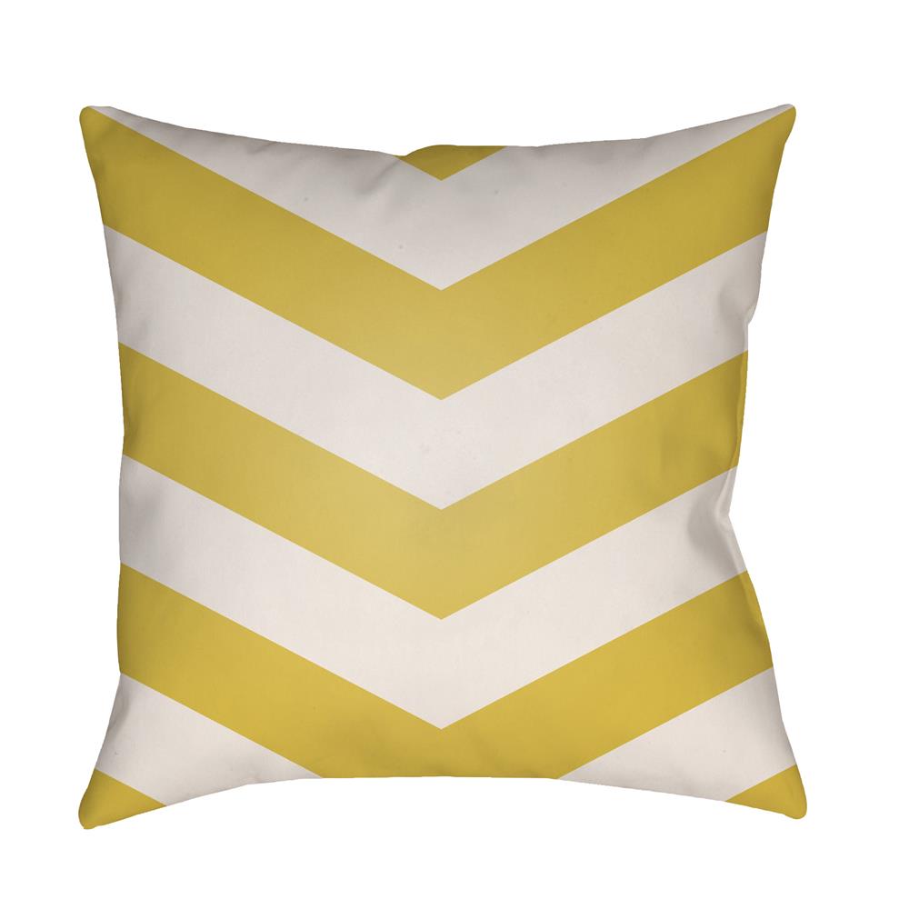 Artistic Weavers LTCH1005 Litchfield Chevron Pillow Poly Filled 16" x 16" in Bright Yellow