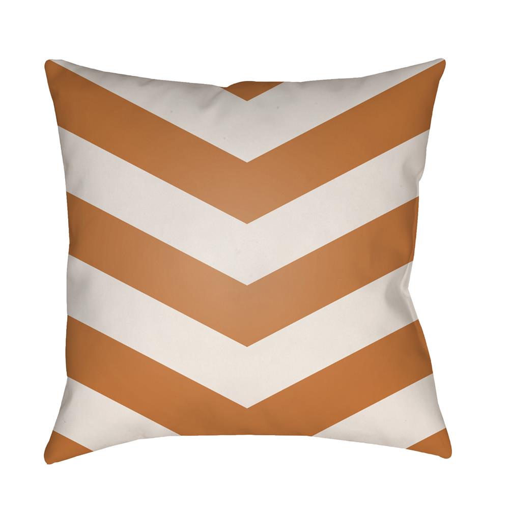 Artistic Weavers LTCH1007 Litchfield Chevron Pillow Poly Filled 20" x 20" in Tangerine