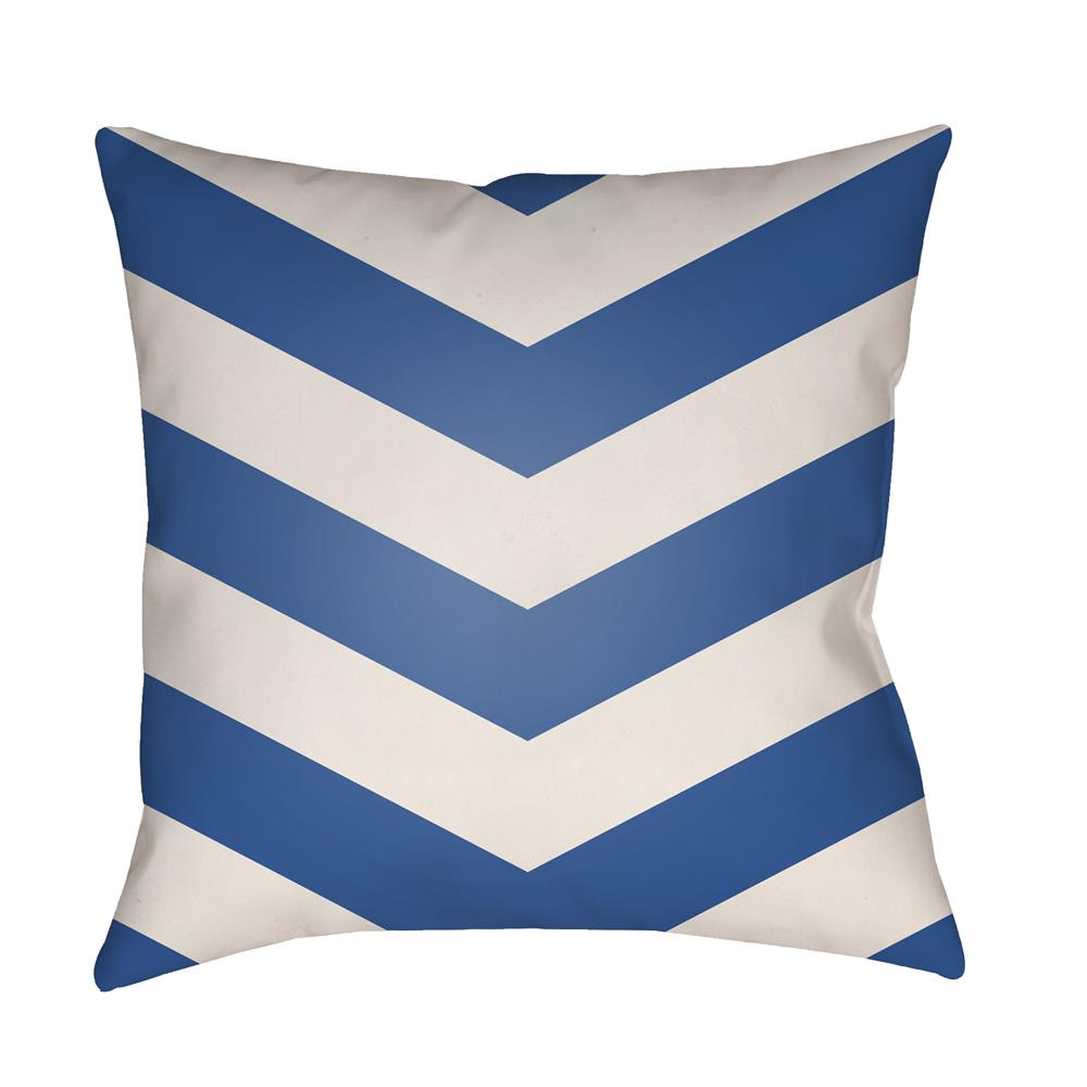Artistic Weavers LTCH1008 Litchfield Chevron Pillow Poly Filled 20" x 20" in Royal Blue